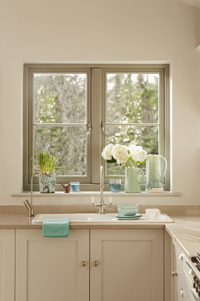 Beige Timber Casement Windows